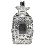 American Victorian Bright Cut Glass Perfume Bottle