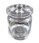 Aladdin 5.5" Mouth Blown Lead Free Crystal Biscuit or Candy Jar