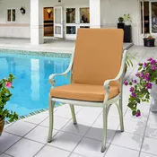 Mustard Outdoor Polypropylene High Back Cushion 20"x45"