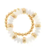 2 Row Color Rondelle Beads Bracelet (3 Colors)