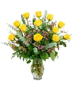 1 DOZEN YELLOW ROSES