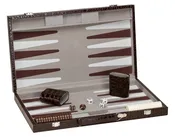 18″ Deluxe Brown & Ivory Backgammon Set