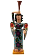Wooden Angel with Trumpet Figurine-Magnolia Casual