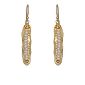 Art deco earrings with pearls.