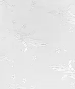 CB113 White Floral on English White Brocade