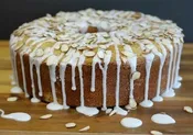 Almond Glazed Pound Cake 10"