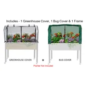 Greenhouse & Bug Cover Combo for 21" x 47" Planters