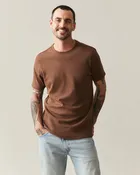 Men's Brushed Crew Tee - Tiramisu Heather