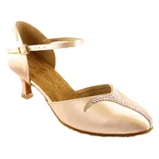 BD Dance 159-B, Heel EH11, Tan 1 (Light Tan), Women's Smooth Dance Shoes