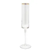 Optic Gold Rim Champagne Flute
