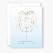 A Rosary was Prayed for your Baptism Greeting Card