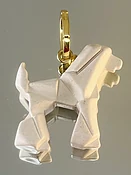 dbORIGAMI DOG - Recycled Ivory Resin — DIANA BROUSSARD