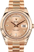 Pre-Owned Rolex Day-Date II Ref 218235 Sundust Diamond Dial