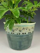 Bubble Cache Pot in Deep Blue — Suzanne Crane Fine Stoneware