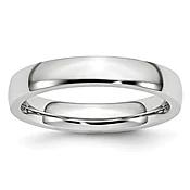 14k White Gold 4mm Domed Comfort Fit Band