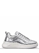 ATHENARA By MARCELA HERNANDEZ Silver Low Top Sneaker