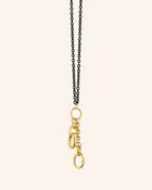 18" "Design Your Own" 18K Gold Steel Charm Chain Necklace, 2 Charm Stations