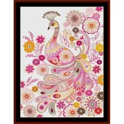 Abstract Peacock pdf counted cross stitch pattern
