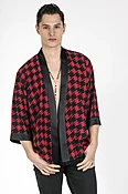 "London" Houndstooth Kimono Jacket - Limited Edition — NOMADS AND MAD ONES