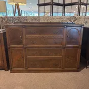 1930's Sleigh Credenza w/Key