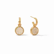 Julie Vos Fleur-de-Lis & Charm Earring Cubic Zirconia