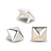Silver Pyramid 1/2" (Size13-T2) Studs