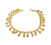 P-104 - Gold Finish Jingling Anklet 10"