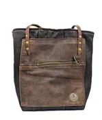 Brown Leather Jacket Tote