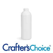 01 oz White Round Bullet Plastic Bottle - 20/410