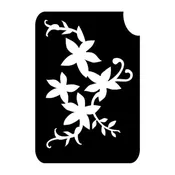 075 Flowers - Set of 5 - Art Factory Glitter Tattoo Stencils