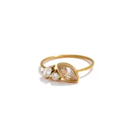 3 CZ Gold Ring