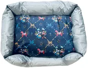 Oxford Cloth Padded Pet Bed with Dala Horses & Dancers