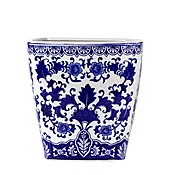 Blue and White 14" Camelia Garden Planter