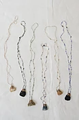 Borrowed Light #27, Handwoven Necklace with Venetian Micro Beads - Group B