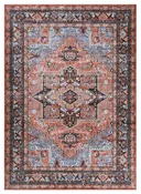 GLN Rugs Heliopolis - Machine Washable Area Rug - Terra-Black/Multicolor Home Rug
