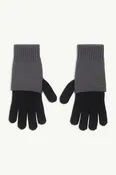 Two-tone knit gloves