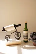 CAST IRON BICYCLE WINE BOTTLE HOLDER