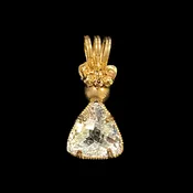 7.5 ct White Topaz Trillion Cut Pendant