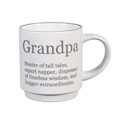 Heart of the Home Coffee Cup Funny Title Series Ceramic Cup, Grandpa, 12oz, Gift Box