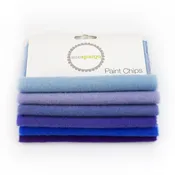 Paint Chips - 5" Squares<BR>Hand Dyed Wool Blue Solid by Sue Spargo