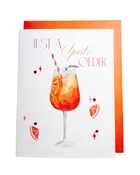 'Just a Spritz' Aperol Spritz Birthday Greeting Card