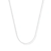 0.5mm Cable Chain Necklace Solid 14K White Gold 20"