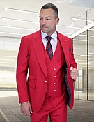 AMIRI 3 PC BERRY MODERN FIT SUIT