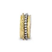 Brass and Dotted Narrow Spinning Ring