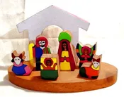 122C  La Palma Nativityon wood base