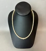 10K Gold Clasp 17.5" Graduated Pearl Necklace