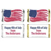 4th of July Grunge Flag Personalized Miniature Candy Wrappers