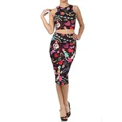 2 PC Skirt Set – Stylish Two Piece Outfit With Matching Top & Comfortable Fit