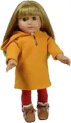 18" Doll Clothes - Yellow Hoodie & Boots