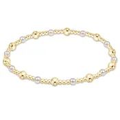 enewton | Classic Gold Sincerity Pattern 4mm Bead Bracelet {Pearl}